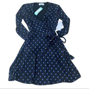 Bailey 44 Polka Dotted Faux Wrap Dress